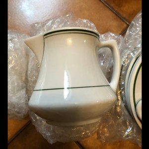 Lot of 2 vintage restaurant ware buffalo china creamer.